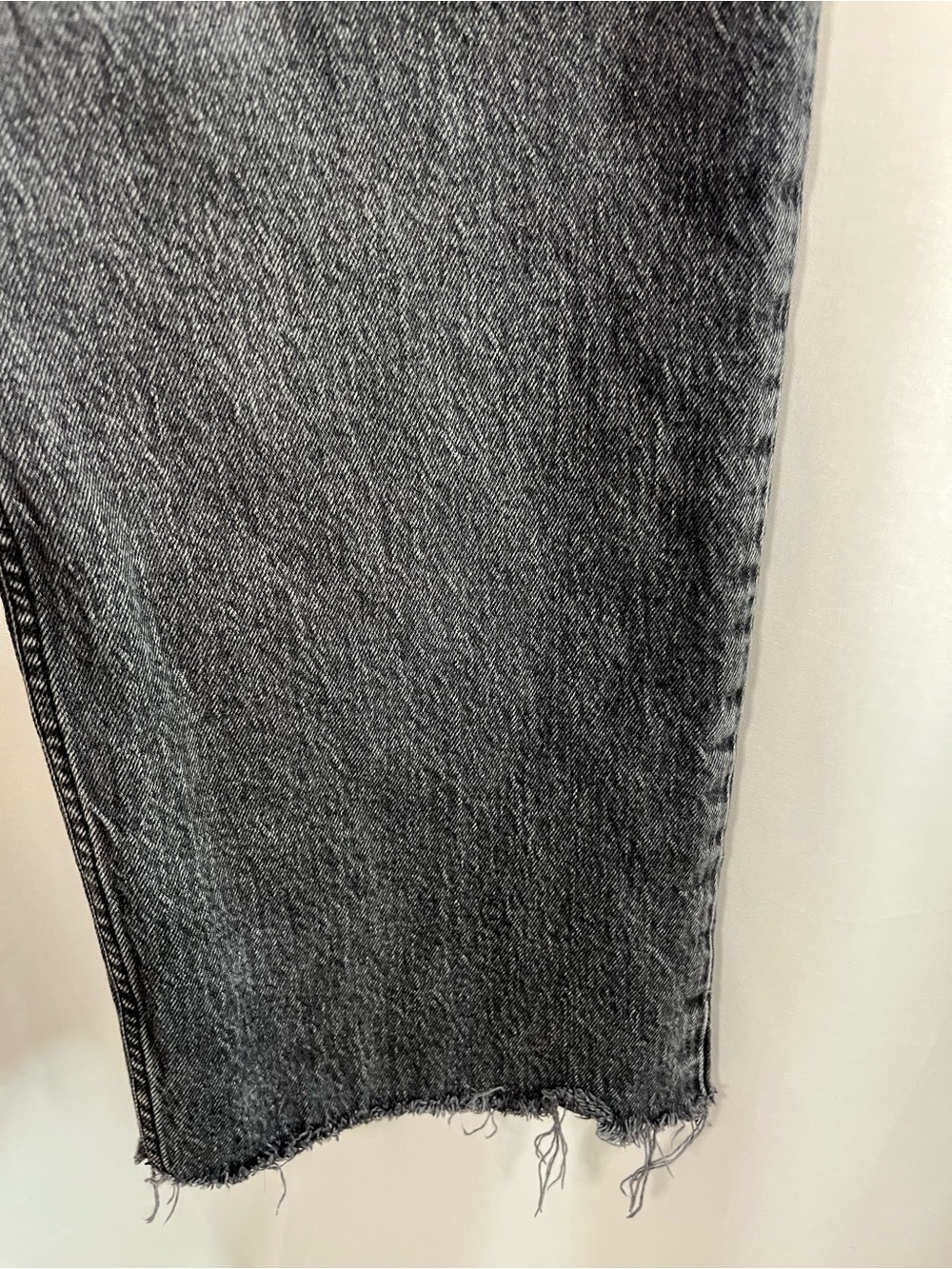 Abercrombie & fitch the baggy low rise dark grey wash frayed hem jeans sz 29 - Picture 6 of 9